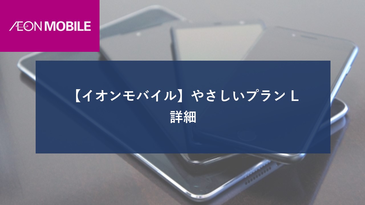 イオンモバイル やさしいプランL 8GBのイメージ