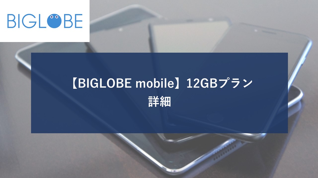 BIGLOBE mobile 12GBプランのイメージ