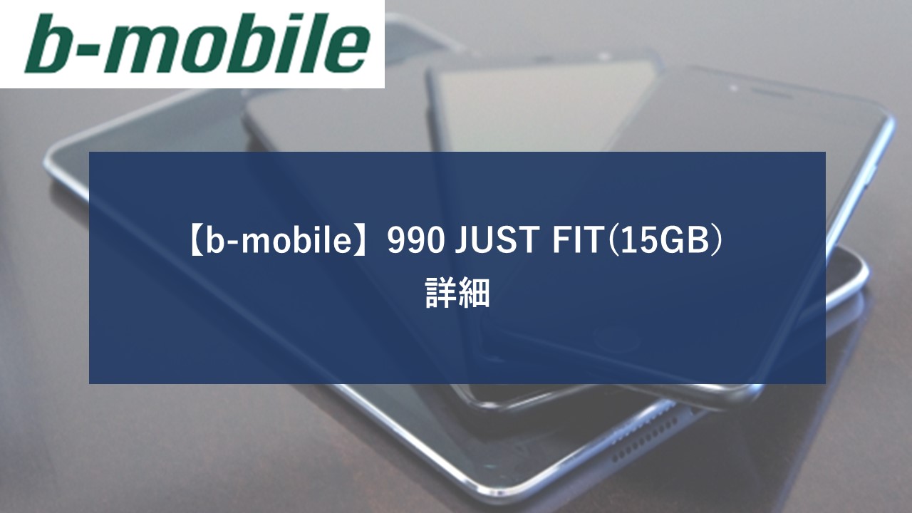 bmobile 990 JUST FIT 15GBのイメージ